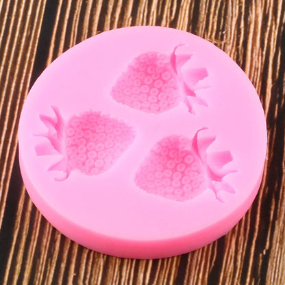 3D Strawberries Silicone Mold