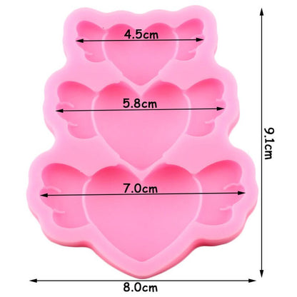 Heart with Wings Silicone Mold