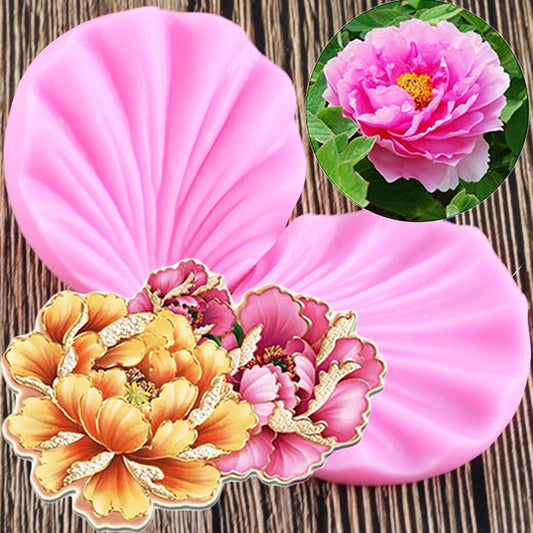 Tranquil Peony Flower Petals Silicone Mold