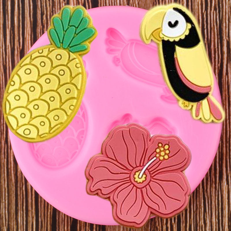 Tropical Flower, Pineapple, and Bird Mold