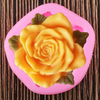 Leafy Rose Flower Mold