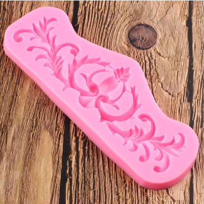 Long Leaf Border Silicone Mold