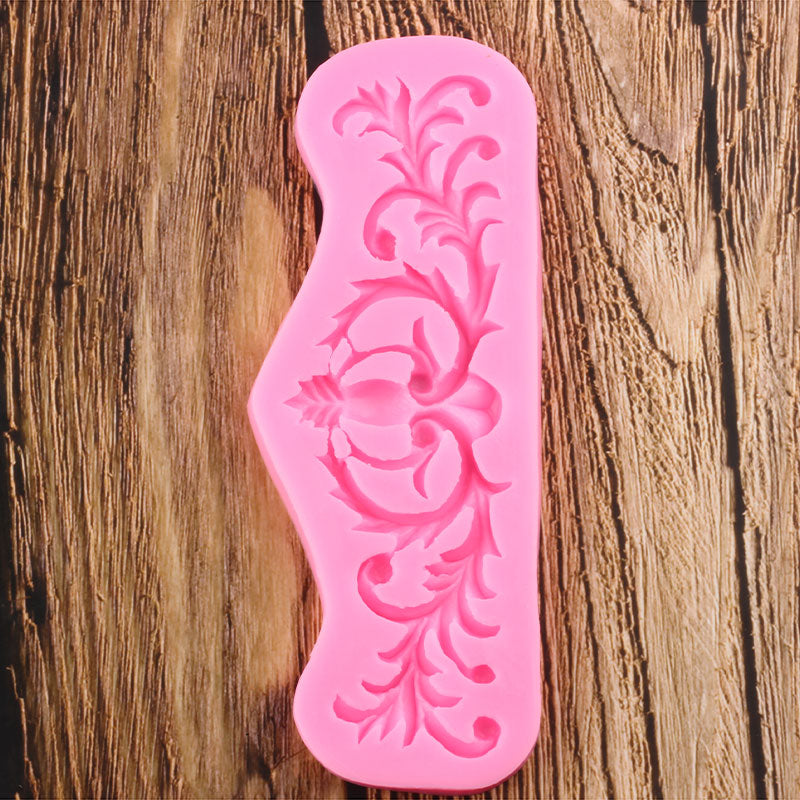 Long Leaf Border Silicone Mold