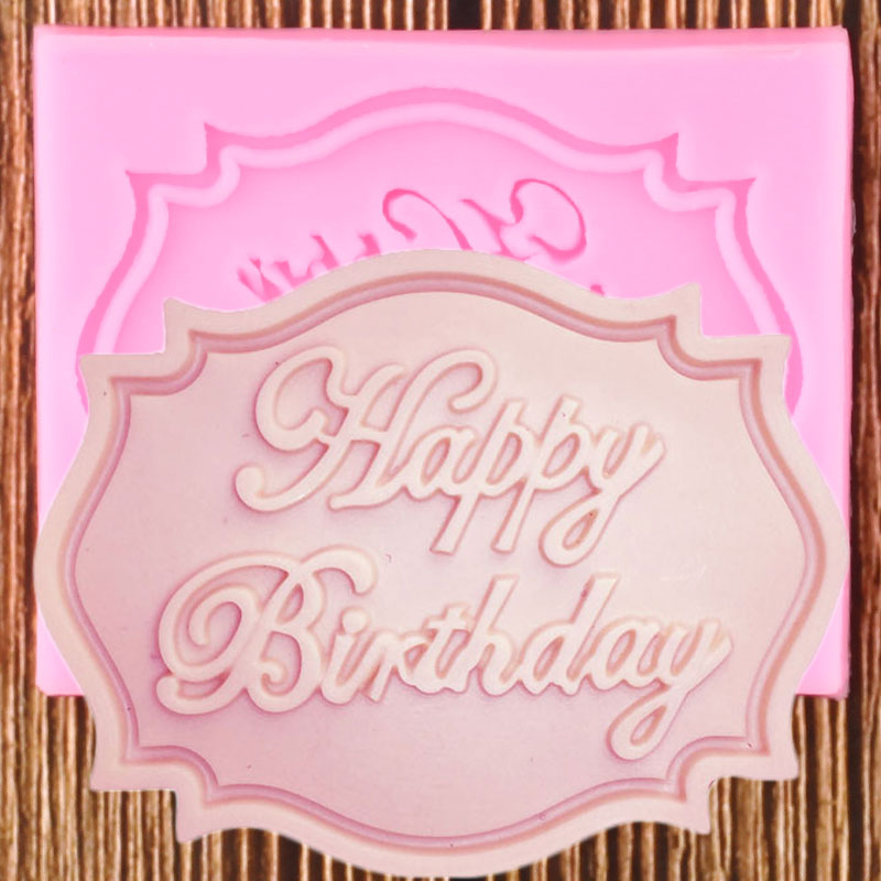 Happy Birthday Letter Plate Silicone Mold