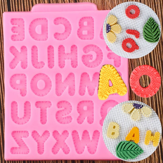 Stitched Knitting Letters Mold