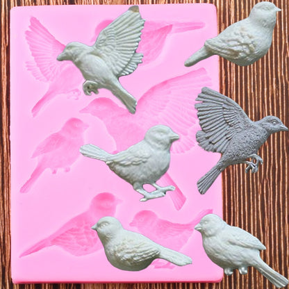 Assorted Birds Silicone Mold