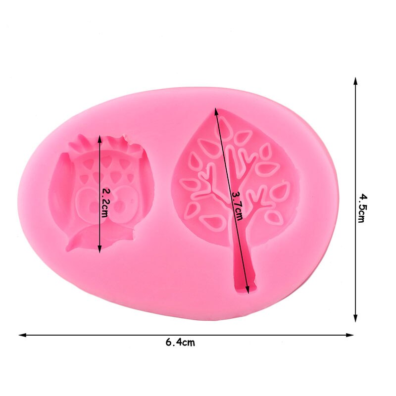 Cartoon Owl and Tree Silicone Mold