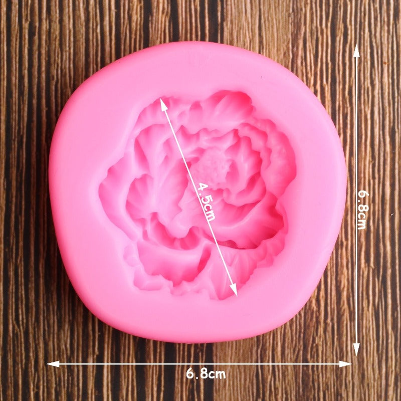 Exotic Blooming Peony Flower Petals Silicone Mold