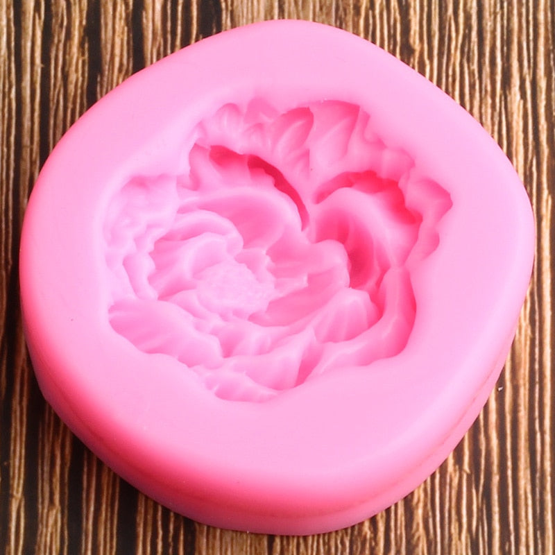 Exotic Blooming Peony Flower Petals Silicone Mold