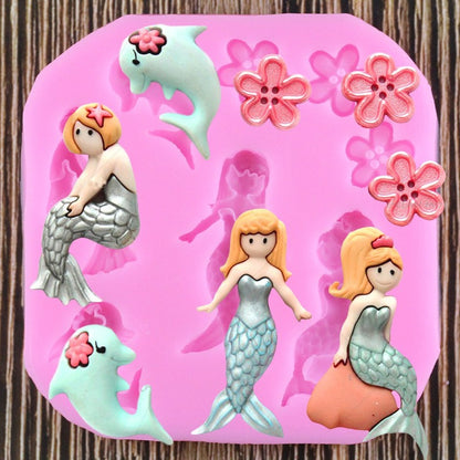 Mermaids & Dolphins Silicone Molds