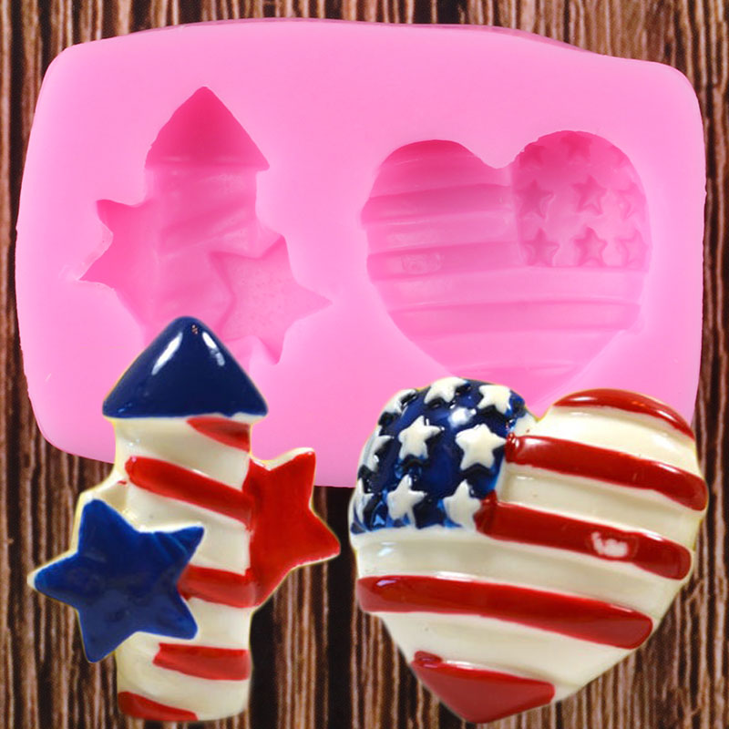 Patriotic Heart Silicone Mold