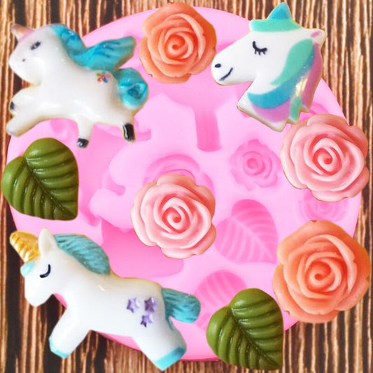 Unicorn & Rose Silicone Mold