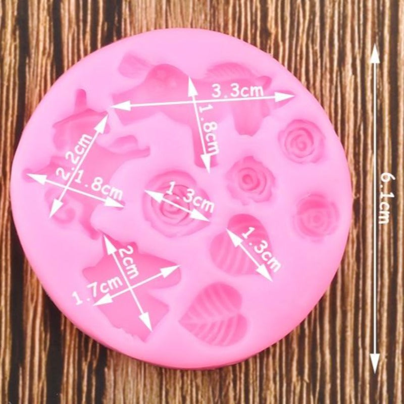 Unicorn & Rose Silicone Mold