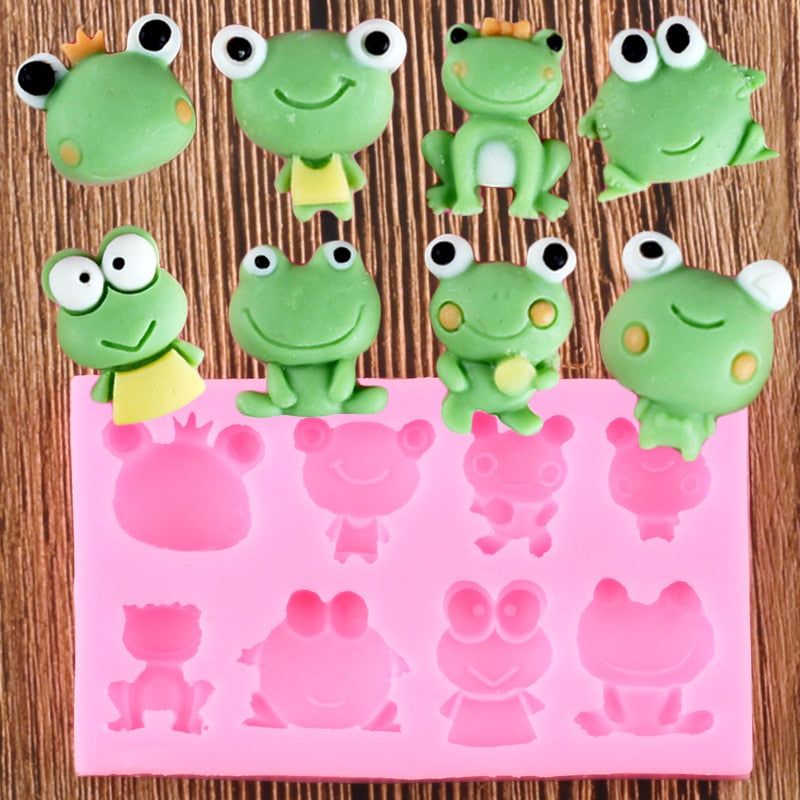 3D Cute Frogs Mold