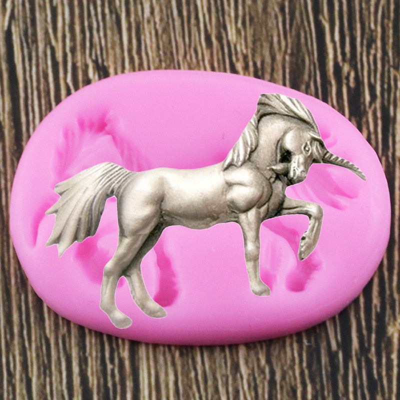 Realistic Running Unicorn Mold