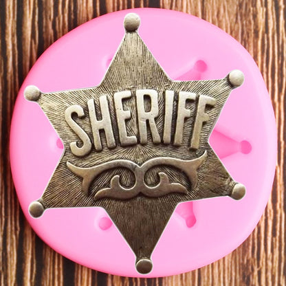 Sheriff Badge Silicone Mold