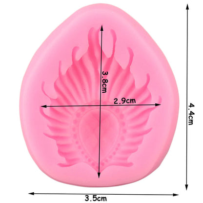 Color-Filled Peacock Feather Silicone Mold