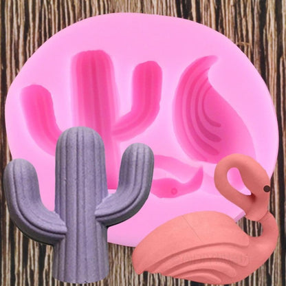 Cactus And Flamingos Mold