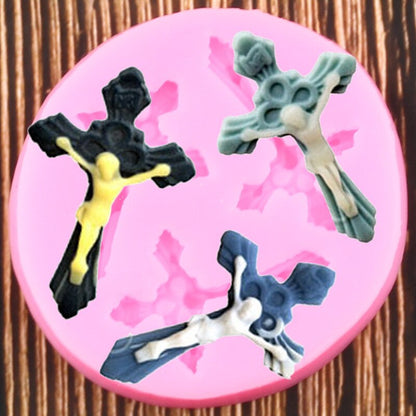 3D Triple Vintage Cross Mold