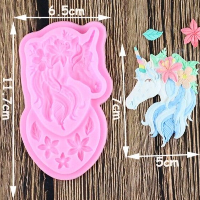 Floral Unicorn Head Mold