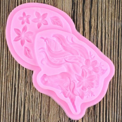 Floral Unicorn Head Mold