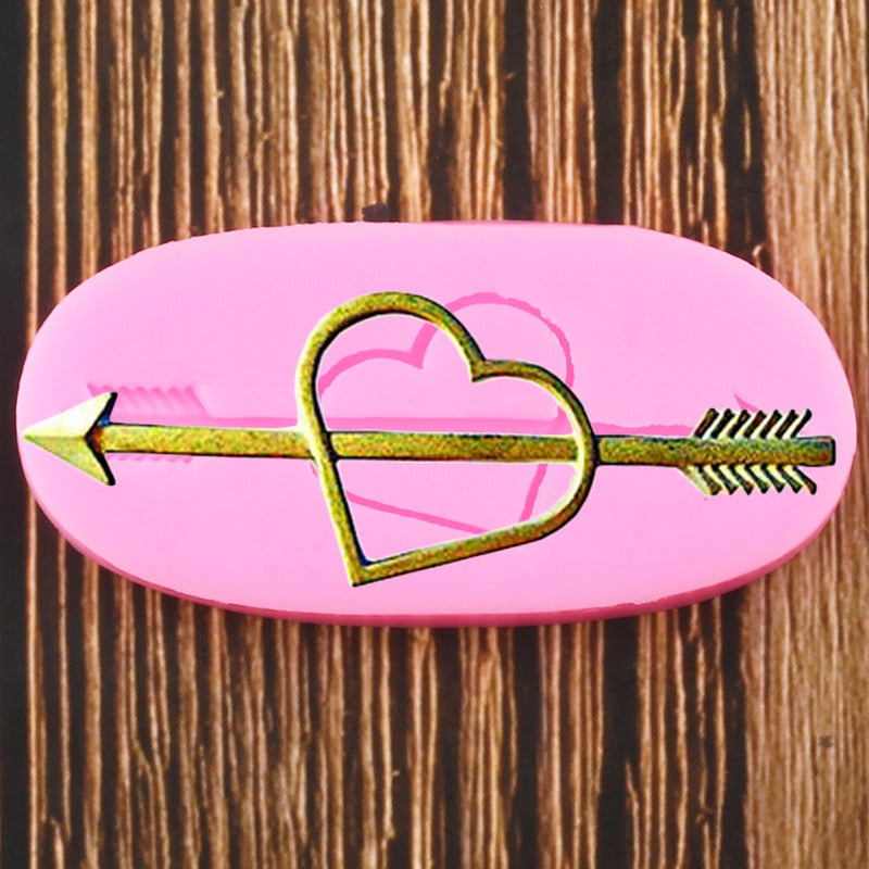 3D Heart Arrow Mold