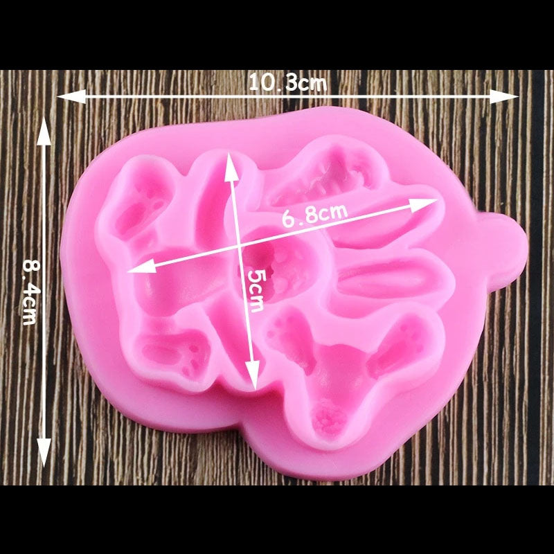 3D Easter Bunny Silicone Mold